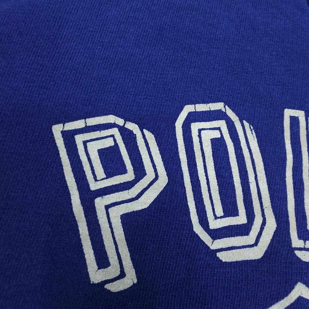 Polo Ralph Lauren Sweatshirt Mens XL Blue Polo RL Academy Crest Graphic Fleece